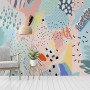 Colorful Abstract Geometric Kids Art Wallpaper Mural