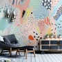 Colorful Abstract Geometric Kids Art Wallpaper Mural