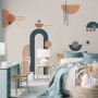 Geometric Arch with Shapes Wall Decal Sticker