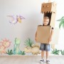 Cute Watercolor Dinosaur Wall Decal Sticker