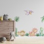 Cute Watercolor Dinosaur Wall Decal Sticker