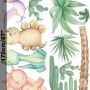 Cute Watercolor Dinosaur Wall Decal Sticker