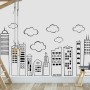 Kids Cute Black City Wall Decal Sticker