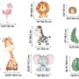 Kids Cute Forest Animal with Banana Leaves Wall Decal Sticker
