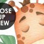 Kids Cute Forest Animal with Banana Leaves Wall Decal Sticker