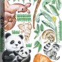 Kids Cute  Forest Animals with Trees Wall Decal Sticker