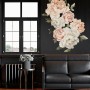 Orange White Peony Floral Boquets Wall Decal Sticker