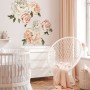Orange White Peony Floral Boquets Wall Decal Sticker