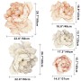 Orange White Peony Floral Boquets Wall Decal Sticker