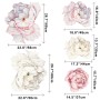 Blue Pink Peony Floral Bouqet Wall Decal Sticker
