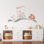 Cute Animals Singing on the Music Notes Wall Decal Sticker