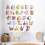 Watercolor Alphabet With Animals Wall Decal Sticker