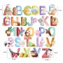 Watercolor Alphabet With Animals Wall Decal Sticker