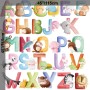 Watercolor Alphabet With Animals Wall Decal Sticker