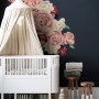 White Pink Peony Florals with Red Purple Tulips Wall Decal Sticker