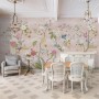 Colorful Chinoiserie Floral Wallpaper Mural