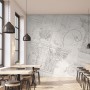 Antique Architectural Greek Column Drawing Art Wallpaper Mural