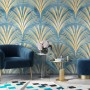 Soft Gatsby Style Art Deco Wallpaper Mural