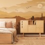 Monochrome Desert Landscape Wallpaper Mural