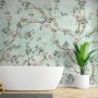 Watercolor Chinoiserie Floral Peony Blossom Wallpaper Mural