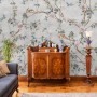 Watercolor Chinoiserie Floral Peony Blossom Wallpaper Mural