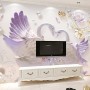 3D Embossed Look Swan Wallpaper Mural