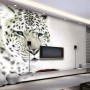 3D Look Monochrome Tiger Wallpaper Mural