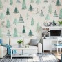 Nostalgic Tree Pattern Wallpaper Mural