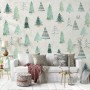 Nostalgic Tree Pattern Wallpaper Mural