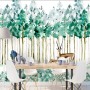 Watercolor Green Forest with Elk Wallpaper Mural