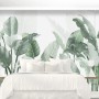Fresh Green Tropical Leaf Wallpaper Mural