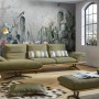 Watercolor Cactus with Flowers Wallpaper Mural