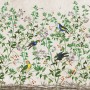 Tropical Green Leaves with Stork and Duck Wallpaper Mural