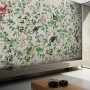 Tropical Green Leaves with Stork and Duck Wallpaper Mural