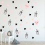Pink Unicorn and Little Hearts Wall Decal Sticker