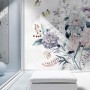 Soft Victorian Floral and Yellow Butterfly Wallpaper Mural