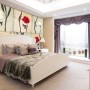 Vintage Red White Floral Wallpaper Mural