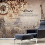 Vintage Eiffel Tower City Landscape Wallpaper Mural