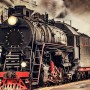 Vintage Train Wagon Railway Wallpaper Mural