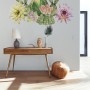 Watercolor Pink Yellow Cactus Florals Wall Decal Sticker