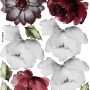 Watercolor Red Rose and Anemone Floral Bouqets Wall Decal Sticker