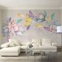 Colorful Magnolia Flowers and Birds Wallpaper Mural