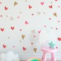 Cute Watercolor Hearts Wall Decal Sticker