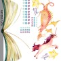 Kids Watercolor Unicorn and Dinosaurs in the Storybook Wall Decal Sticker