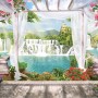 3D Look Waterfall Landscape and Scenic Garden Wallpaper Mural