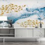 Sea Wave and Fish Wallpaper Mural