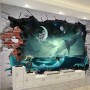 Sea Whales Sharkes Wallpaper Mural