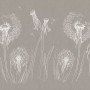 White Octopus and Dandelion Wallpaper Mural