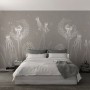 White Octopus and Dandelion Wallpaper Mural