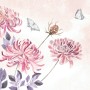 Retro Watercolor Pink Dandelion Flower Art Wallpaper Mural